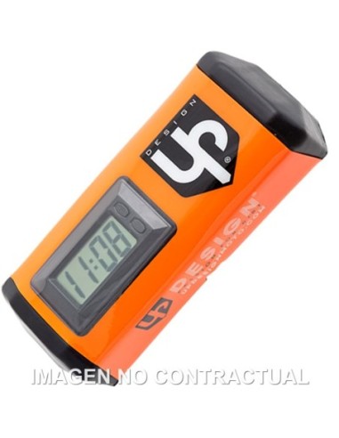Protector manillar Up design con reloj integrado color naranja + funda negra