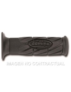 Puños Domino On Road con Logo Negros Cerrados D 22 mm L 120 mm