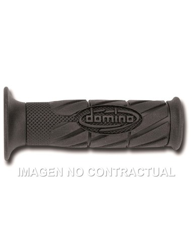 Puños Domino On Road con Logo Negros Cerrados D 22 mm L 120 mm