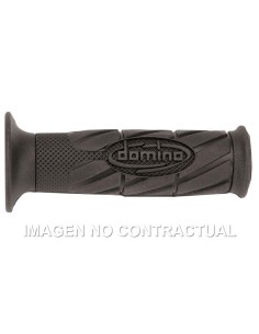 Puños Domino Scooter con Logo Negros abiertos Abiertos D 22 mm L 120 mm