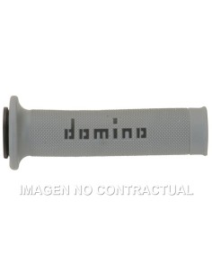 Puños Domino On Road Gris - Negro Abiertos D 22 mm L 120-125 mm