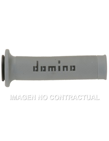 Puños Domino On Road Gris - Negro Abiertos D 22 mm L 120-125 mm