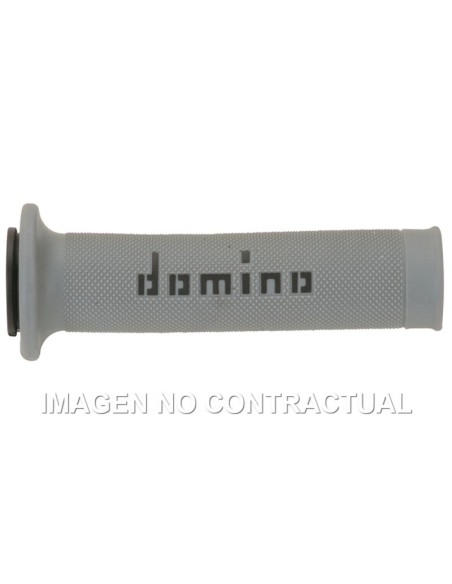 Puños Domino On Road Gris - Negro Abiertos D 22 mm L 120-125 mm