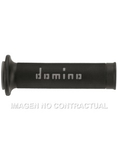 Puños Domino On Road Negro - Gris Abiertos D 22 mm L 120-125 mm