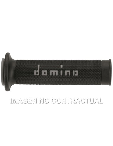 Puños Domino On Road Negro - Gris Abiertos D 22 mm L 120-125 mm