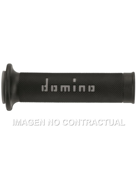 Puños Domino On Road Negro - Gris Abiertos D 22 mm L 120-125 mm
