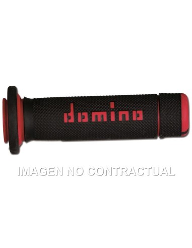 Puños Domino ATV Negro - Rojo Cerrados