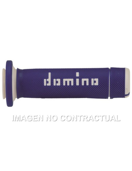 Puños Domino ATV Azul - Blanco Cerrados