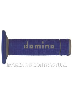 Puños Domino OFF Road X-Treme Azul - Gris Cerrados D 22 mm L 118 mm