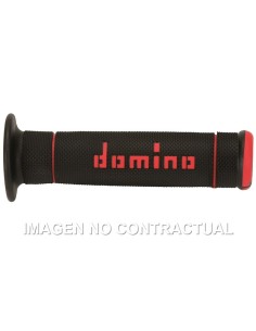 Puños Domino Trial Negro - Rojo Cerrados D 22 mm L 125 mm