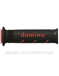 Puños Domino XM2 Super soft Negro - Rojo Abiertos D 22 mm L 120-125 mm