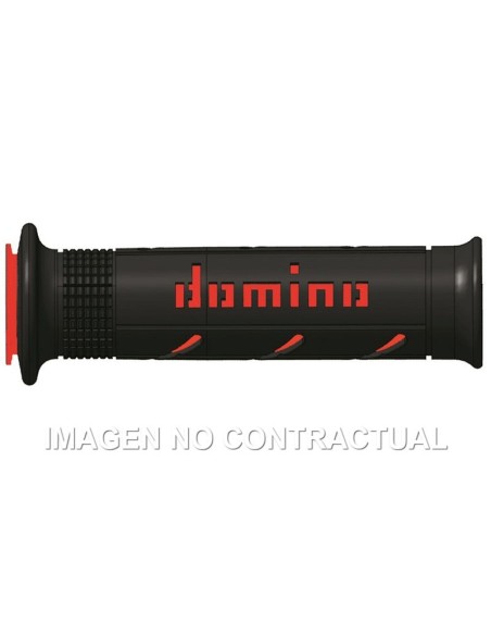 Puños Domino XM2 Super soft Negro - Rojo Abiertos D 22 mm L 120-125 mm