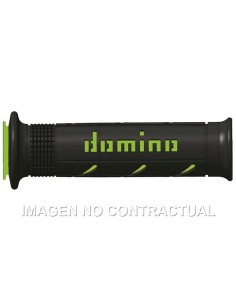 Puños Domino XM2 Super soft Negro - Verde Abiertos D 22 mm L 120-125 mm