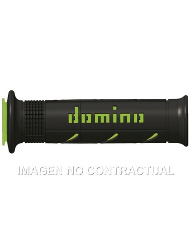 Puños Domino XM2 Super soft Negro - Verde Abiertos D 22 mm L 120-125 mm