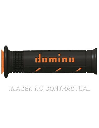 Puños Domino XM2 Super soft Negro - Naranja Abiertos D 22 mm L 120-125 mm