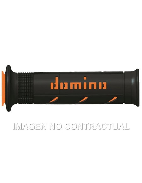 Puños Domino XM2 Super soft Negro - Naranja Abiertos D 22 mm L 120-125 mm