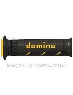 Puños Domino XM2 Super soft Negro - Amarillo Abiertos D 22 mm L 120-125 mm