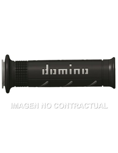 Puños Domino XM2 Super soft Negro - Gris Abiertos D 22 mm L 120-125 mm