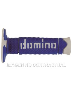 Puños Domino DSH OFF Road Azul - Blanco Cerrados D 22 mm L 120 mm