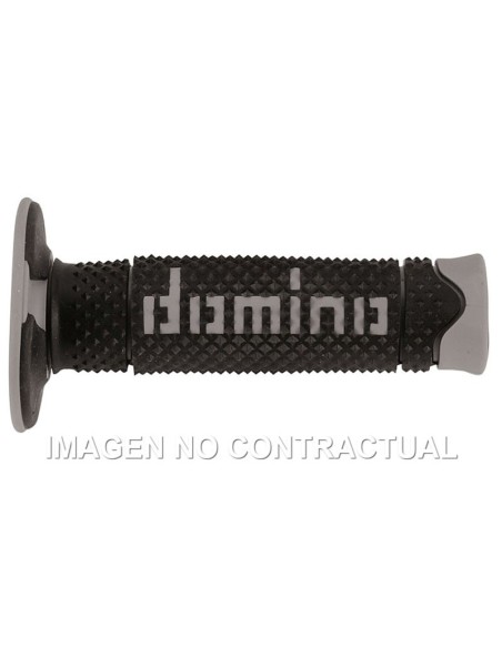 Puños Domino DSH OFF Road Negro - Gris Cerrados D 22 mm L 120 mm