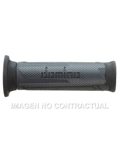 Puños Domino Turismo Antracita-Negro Abiertos D 22 mm L 120 mm