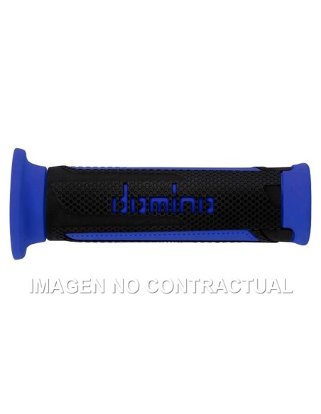 Puños Domino Turismo Antracita-Azul Abiertos D 22 mm L 120 mm