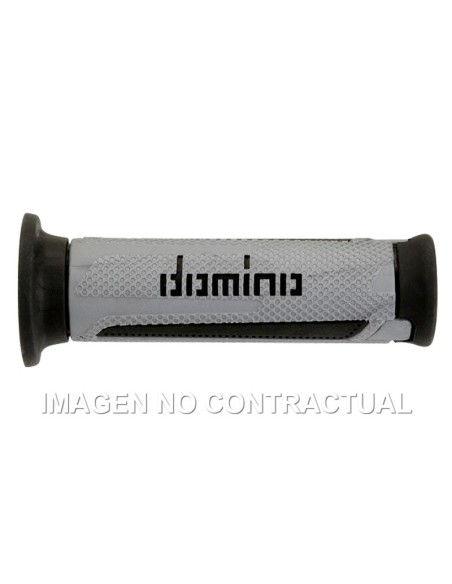 Puños Domino Turismo Plata-Antracita Abiertos D 22 mm L 120 mm