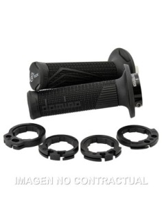 Puños Domino D100 OFF Road Color Negro D-Lock con sistema de fijación «Lock On»