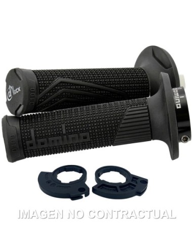 PUÑOS DOMINO D100 C/POLEA COLOR NEGRO MONOCABLE D-Lock con sistema de fijación «Lock On»