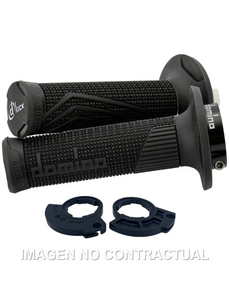 PUÑOS DOMINO D100 C/POLEA COLOR NEGRO MONOCABLE D-Lock con sistema de fijación «Lock On»