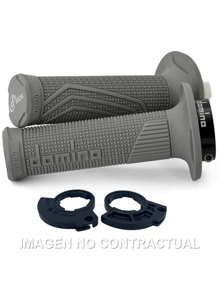 PUÑOS DOMINO D100 C/POLEA COLOR GRIS MONOCABLE D-Lock con sistema de fijación «Lock On»