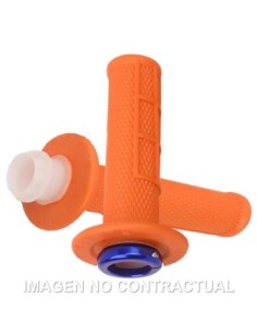 PUÑOS UP DESIGN HOLESHOT MX LOCK ON NARANJA 22/24 120 MM