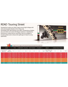 Cadena Regina 428 ORT2 Touring Street 140 pasos - Regina RG428ORT2X140 2