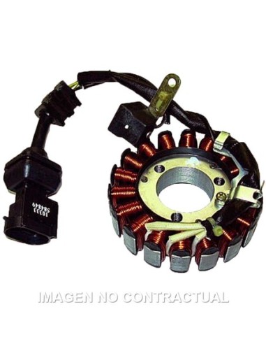 Stator Kokusan Trifase 18 Polos 12V 350W (Mot.Piaggio)  Motor Piaggio Quasar 250 4T