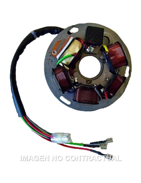 Stator SGR 6 Polos con base Piaggio SIN PICK-UP