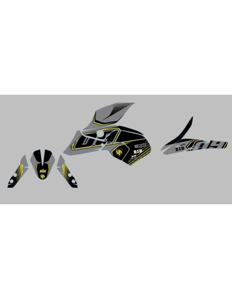 Kit Deco UP Maximize Gris-Amarillo Yamaha MT09
