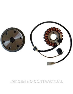 Volante Magnético 18 Polos Trifase 12V 220W (Motor Aprilia Carburador 4T)