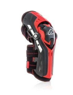 Rodillera Acerbis Gorilla negro/rojo - Protección robusta y cómoda