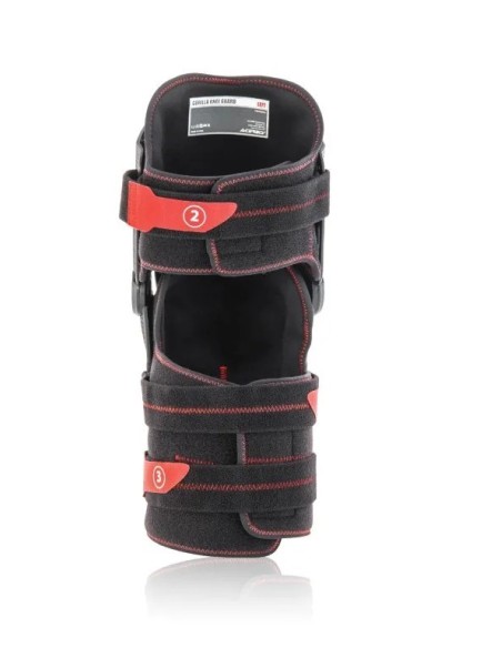 Rodillera Acerbis Gorilla negro/rojo - Protección robusta y cómoda