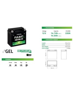bateria harley davidson ytx14lbs gel high power fulbat fhd14hl ytx14l bs 2