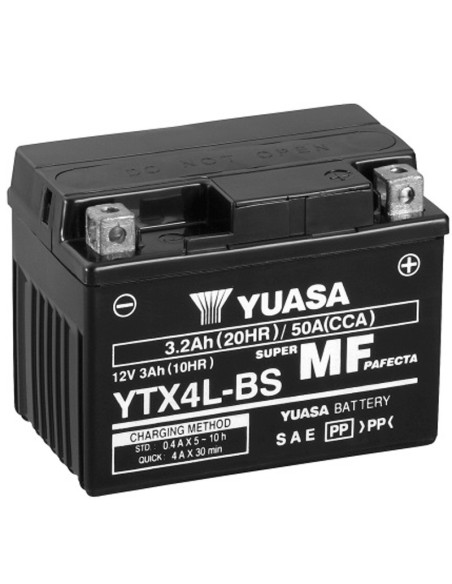 Batería Yuasa YTX4L-BS Sin Mantenimiento