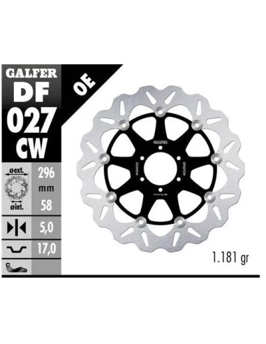 disco freno moto galfer flotante wave completo 296