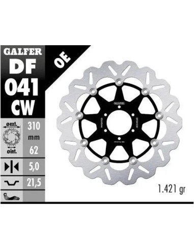 disco freno moto galfer flotante wave completo 310