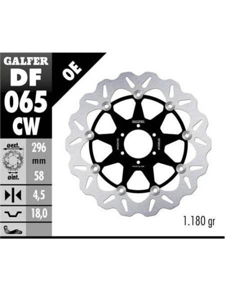 disco freno moto galfer flotante wave completo 296