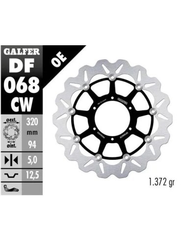 disco freno moto galfer flotante wave completo 320