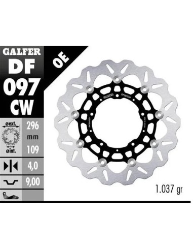 disco freno moto galfer flotante wave completo 296