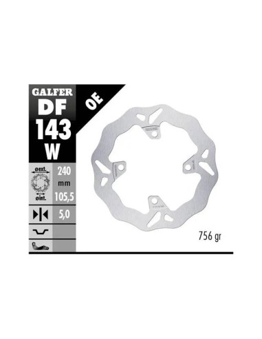 disco de freno trasero galfer df143w para honda forza adv 350