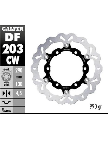 disco freno moto galfer flotante wave completo 290