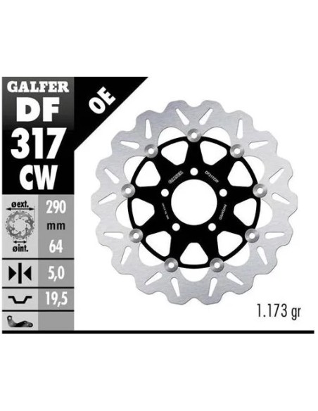disco freno moto galfer flotante wave completo 310