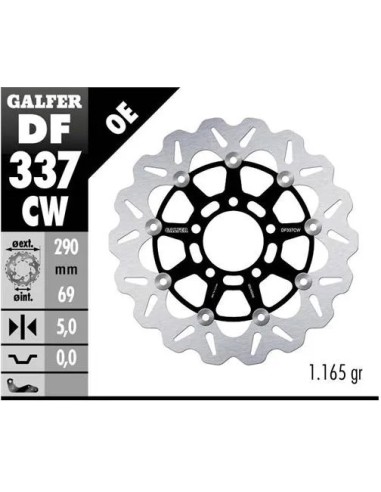 disco freno moto galfer flotante wave completo 290